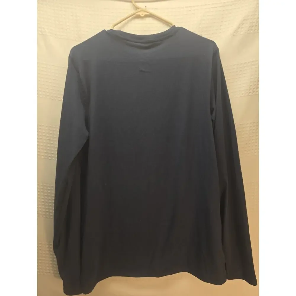 All In Motion Mens Shirt Long Sleeve Size Small Blue Casual Basic Crew Neck 6836 - Picture 5 of 6